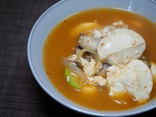한국 전통음식 순두부 찌개