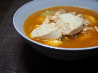 한국 전통음식 순두부 찌개