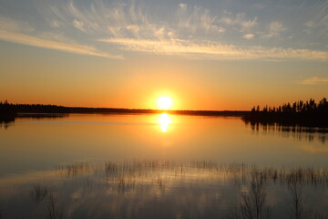 Sunset Glow On The Lake