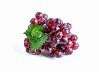 red grapes on a white background