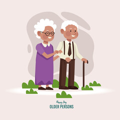 old couple walking