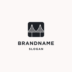 Fototapeta premium Bridge logo icon design template 