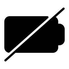 low battery glyph icon