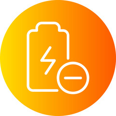low battery gradient icon