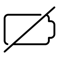 low battery line icon