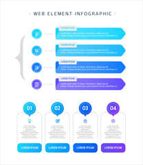 Business Web Element Infographic collection
