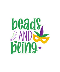 Mardi Gras SVG Bundle, Fat Tuesday Svg, Carnival Svg, Funny Mardi Gras SVG, Beads Bling Svg, king cake, Svg files for cricut, Silhouette
