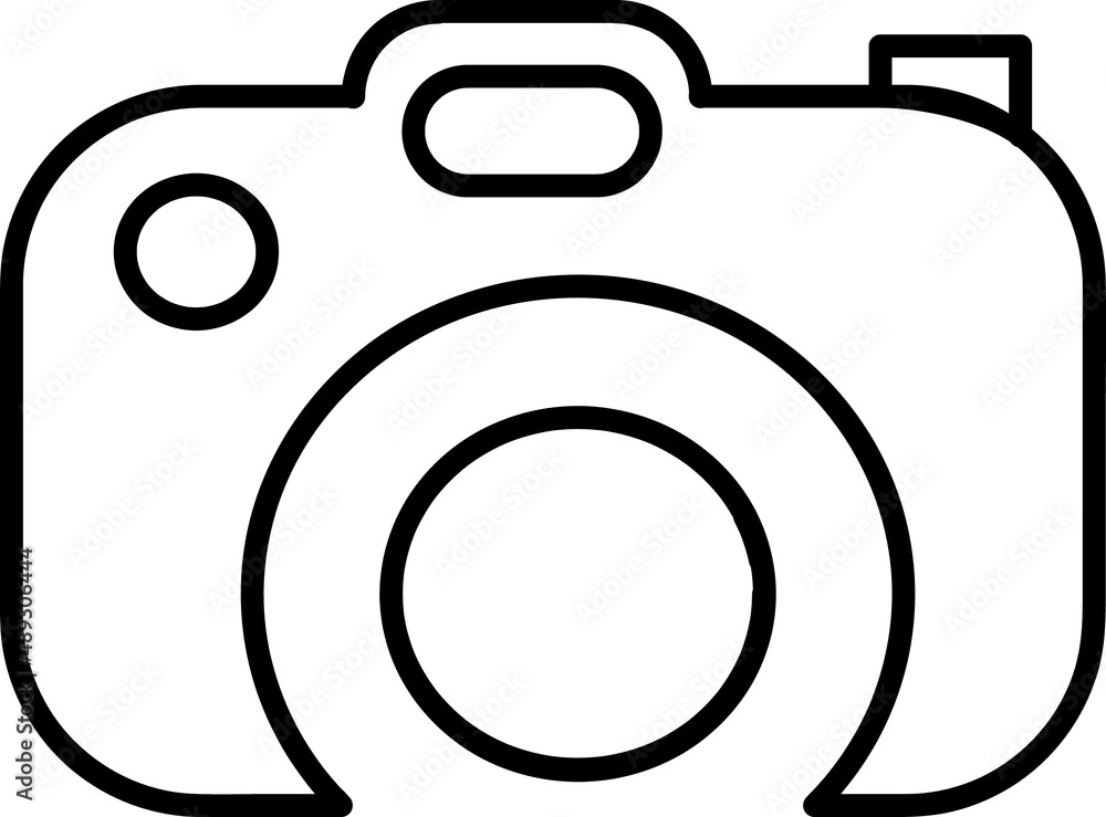 Poster camera icon in trendy flat style isolated on white background line icon..eps