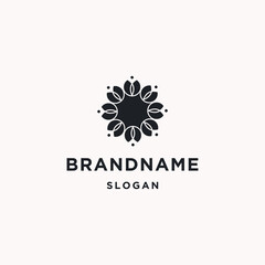 Flower logo icon design template 