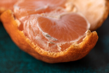 Whole or partial oranges in dark light