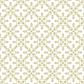 Beautiful Gold Ornament On White Background