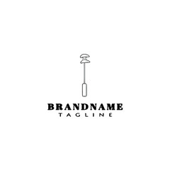 fondue logo cartoon icon design template black isolated illustration