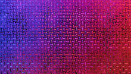 Metal texture with blue and pink light abstract background