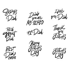 Happy Father's Day. Stt lettering quotes