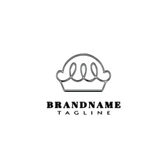 pie logo icon design template vector cute illustration