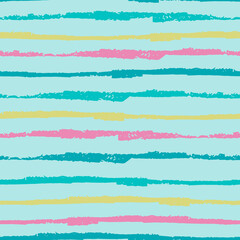 Seamless repeating pattern with hand drawn multicolored uneven stripes with ragged edges for surface design and other design projects