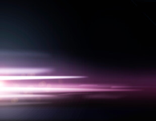blurry streaks of light on a black background. Concept for design