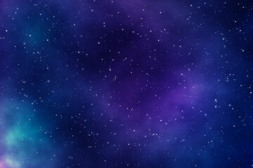 Fototapeta na wymiar Purple blue galaxy sky and stars field