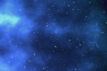 Fototapeta na wymiar The galaxy in blue and stars field
