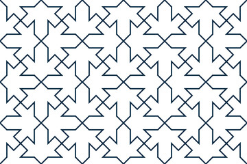 Geometric Islamic Seamless Pattern for decoration greeting card or interior. Vector Illustration.