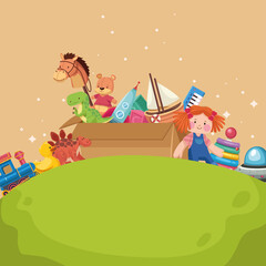 toys in box carton