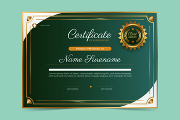 Creative certificate of appreciation award template. elegant certificate template. vector illustration