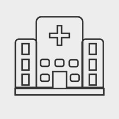 Obraz premium Hospital vector icon solid grey