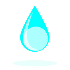vector icon of a drop of clean blue water