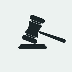 Law vector icon solid grey