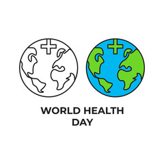 World health day. Vector icon illustration template
