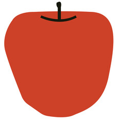 Apple vector illustration in flat color design