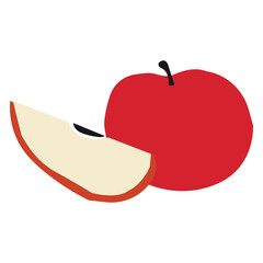 Apple vector illustration in flat color design