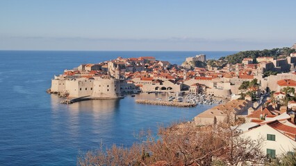 Fototapeta na wymiar View of the ruins of Dubrovnik, Croatia