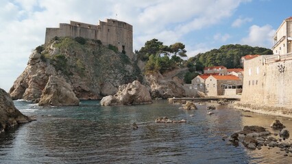 Fototapeta na wymiar Fort Bokar ruins in Dubrovnik, Croatia