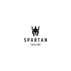 Spartan logo icon design template flat vector