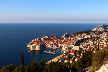 Naklejka na ściany i meble View of the ruins of Dubrovnik, Croatia