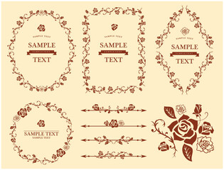 薔薇　飾り　フレーム