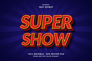 Super show 3d editable text effect