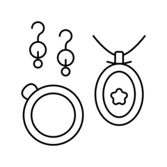 bijouterie jewellery line icon vector illustration