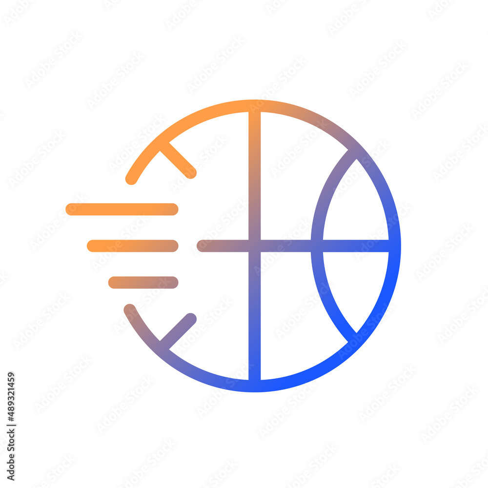 Poster ball gradient linear vector icon