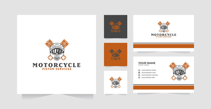 Motorcycle Racing logo design inspiration and business card