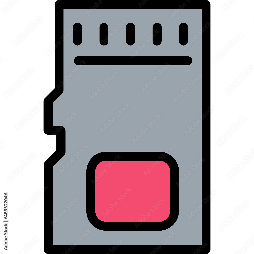 Sticker sd card icon