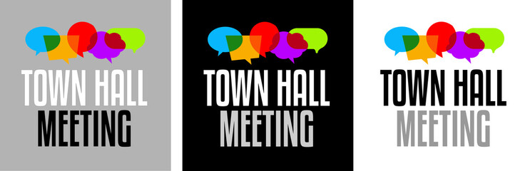 Town hall meeting - obrazy, fototapety, plakaty