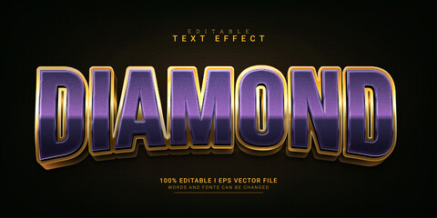 diamond editable text effect