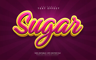 sugar editable text effect