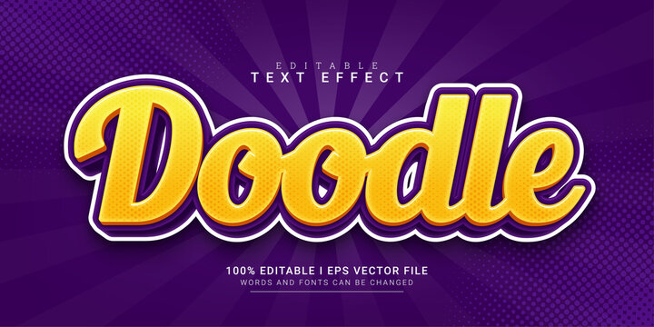 doodle editable text effect