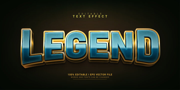 legend 3d style text effect illustrations