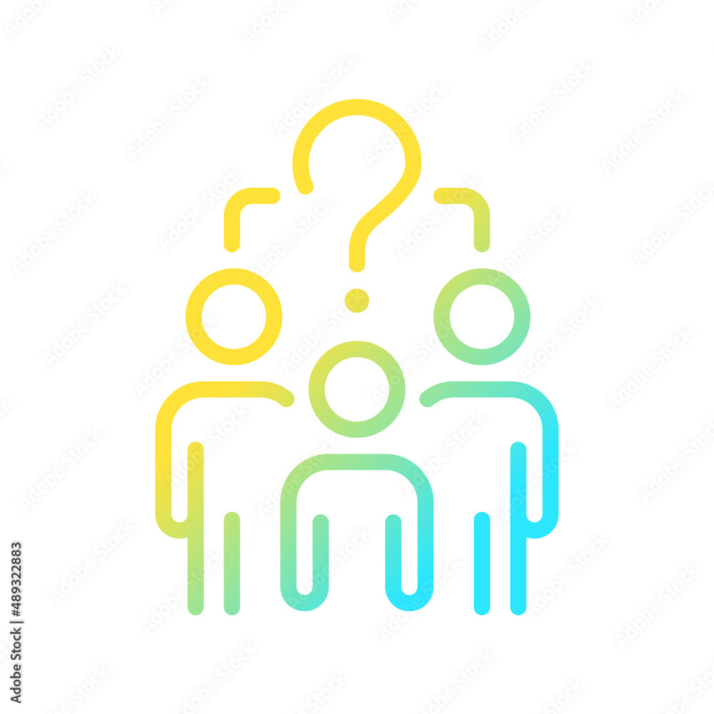 Aufkleber common question gradient linear vector icon