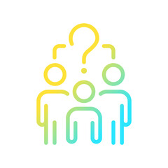 Common question gradient linear vector icon