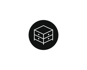 furniture logo .simple,unique logo for corporate branding and graphic design .chair,table,cupboard,lamp icon. vector illustration
